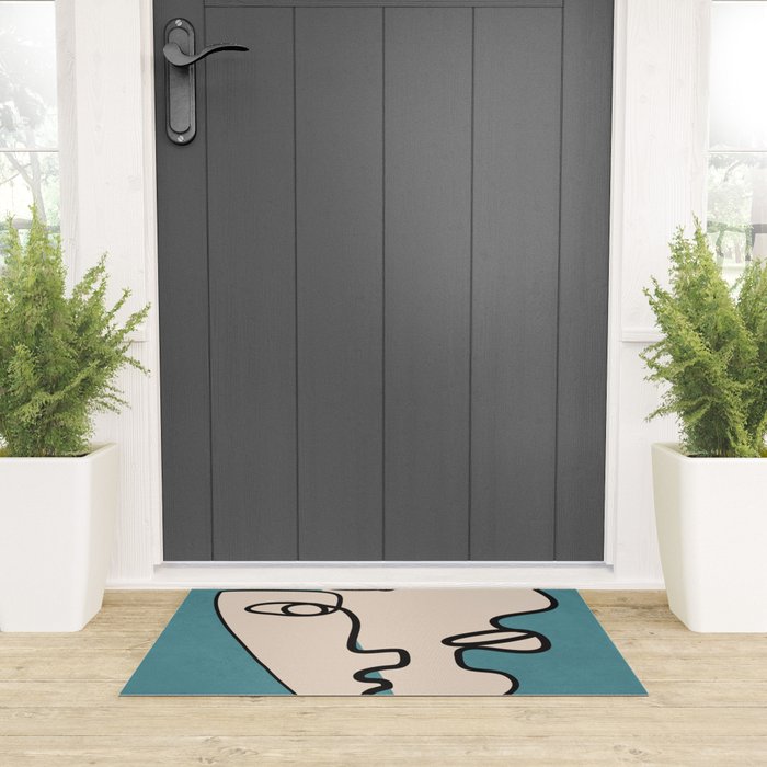 Interwoven Faces 7 Welcome Mat Gallery Image 3