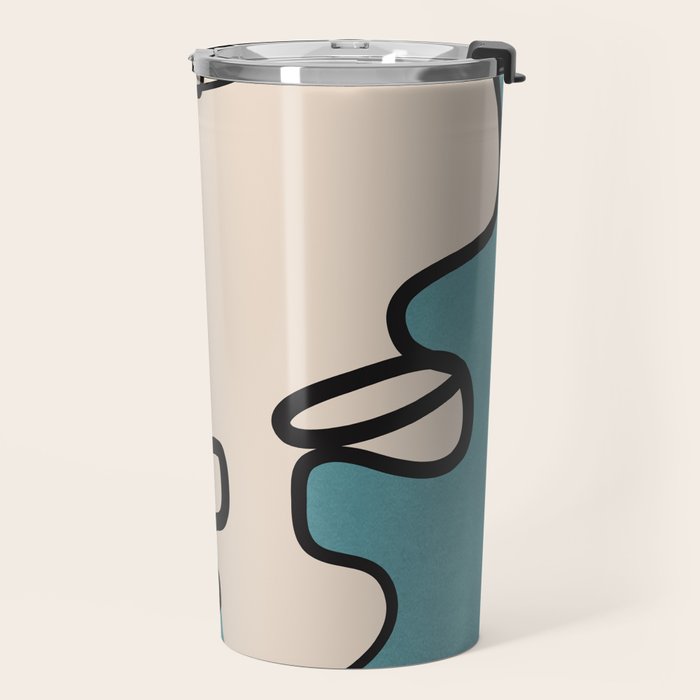 Interwoven Faces 7 Travel Mug Gallery Image 2