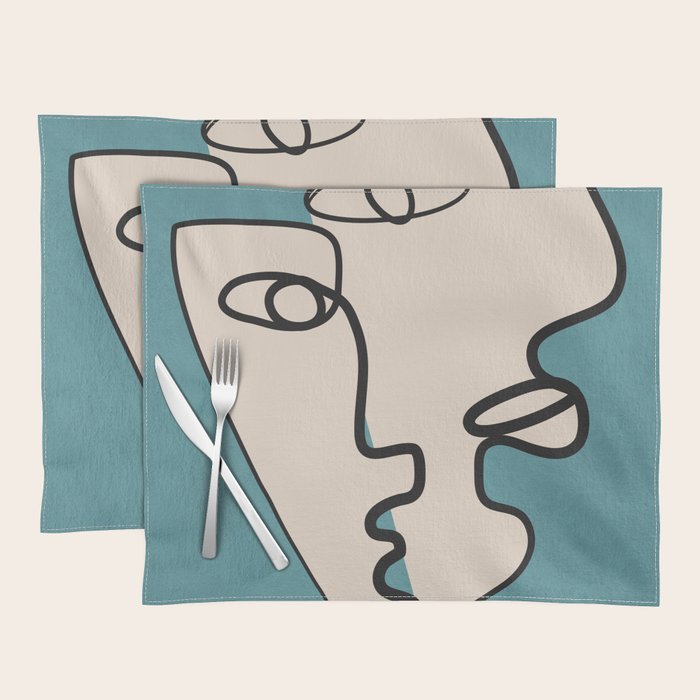 Interwoven Faces 7 Placemat Gallery Image 1