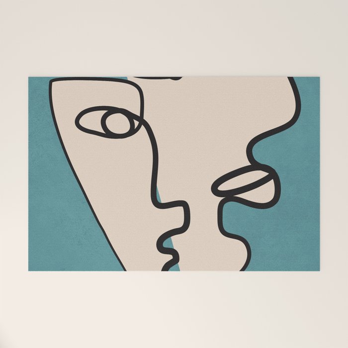 Interwoven Faces 7 Welcome Mat Gallery Image 1