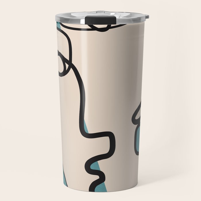 Interwoven Faces 7 Travel Mug Gallery Image 1
