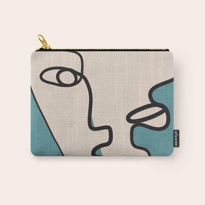 Interwoven Faces 7 Carry All Pouch Gallery Image 1