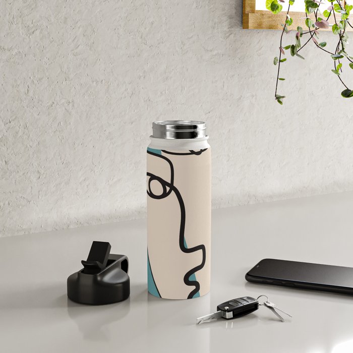 Interwoven Faces 7 Water Bottle Gallery Image 4