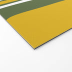 Mid-Century Modern Palm Springs Abstract Pattern Olive Green and Mustard Welcome Mat Gallery Image 2