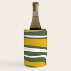 Mid-Century Modern Palm Springs Abstract Pattern Olive Green and Mustard Wine Chiller Gallery Image 2