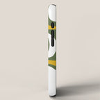 Mid-Century Modern Palm Springs Abstract Pattern Olive Green and Mustard iPhone Case Gallery Image 2
