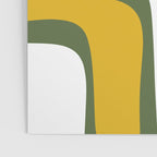 Mid-Century Modern Palm Springs Abstract Pattern Olive Green and Mustard Poster Gallery Image 3