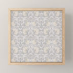 William Morris Vintage Pimpernel Linen Cloud Grey Mini Art Print Gallery Image 1