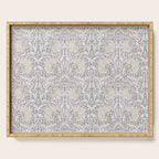 William Morris Vintage Pimpernel Linen Cloud Grey Serving Tray Gallery Image 1