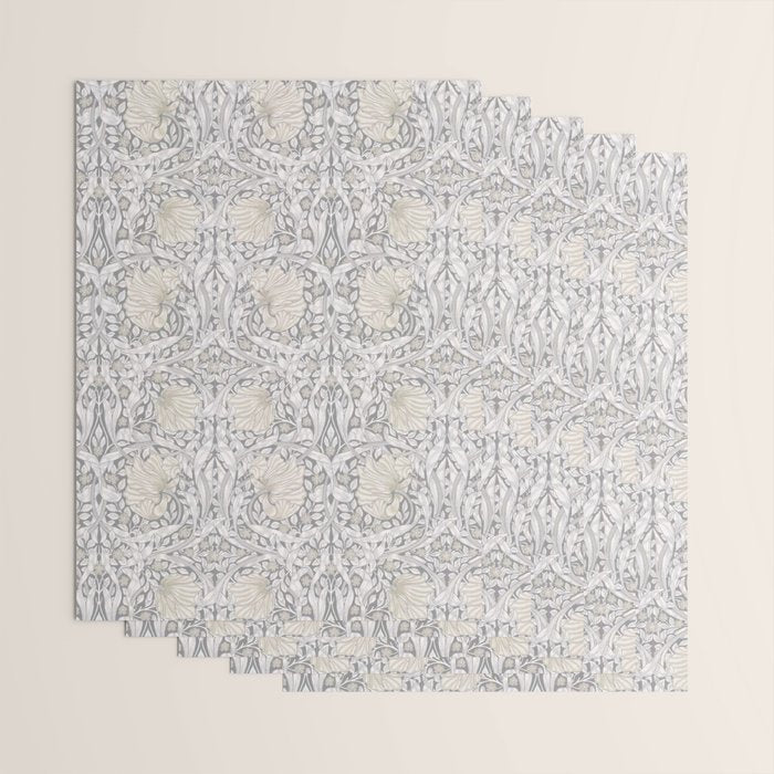 William Morris Vintage Pimpernel Linen Cloud Grey Wrapping Paper Gallery Image 3