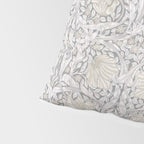 William Morris Vintage Pimpernel Linen Cloud Grey Pillow Sham Gallery Image 4