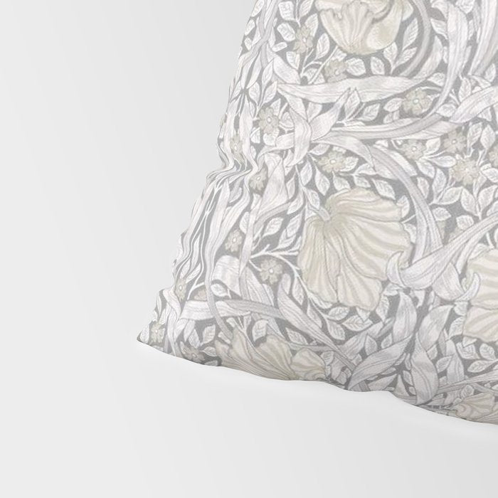 William Morris Vintage Pimpernel Linen Cloud Grey Pillow Sham Gallery Image 4