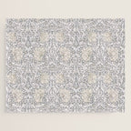 William Morris Vintage Pimpernel Linen Cloud Grey Jigsaw Puzzle Gallery Image 1