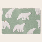 animalistic seamless pattern with polar bears Cutting Board Gallery Image 1