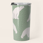 animalistic seamless pattern with polar bears Travel Mug Gallery Image 3