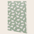 animalistic seamless pattern with polar bears Wallpaper Gallery Image 2
