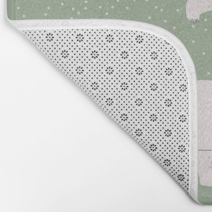 animalistic seamless pattern with polar bears Bath Mat Gallery Image 2