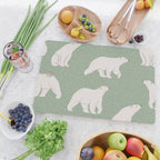 animalistic seamless pattern with polar bears Cutting Board Gallery Image 2