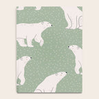 animalistic seamless pattern with polar bears Notebook Gallery Image 4