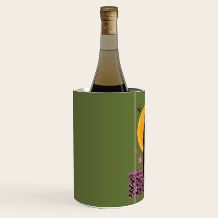 Black Cat - Moonlit Mischief on Halloween Wine Chiller Gallery Image 2