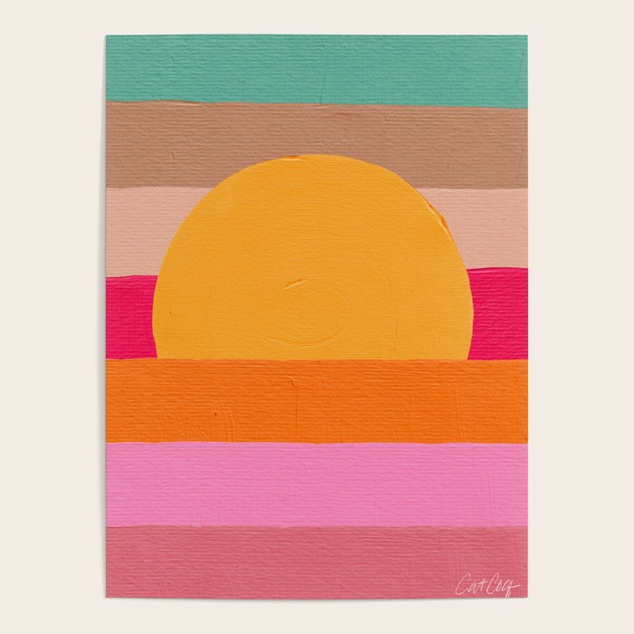 Sunset Waves â Magenta Poster Gallery Image 4