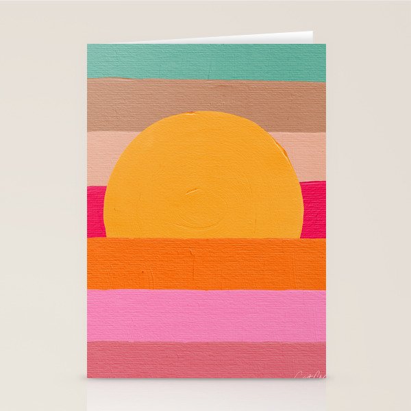 Sunset Waves â Magenta Stationery Card Gallery Image 1