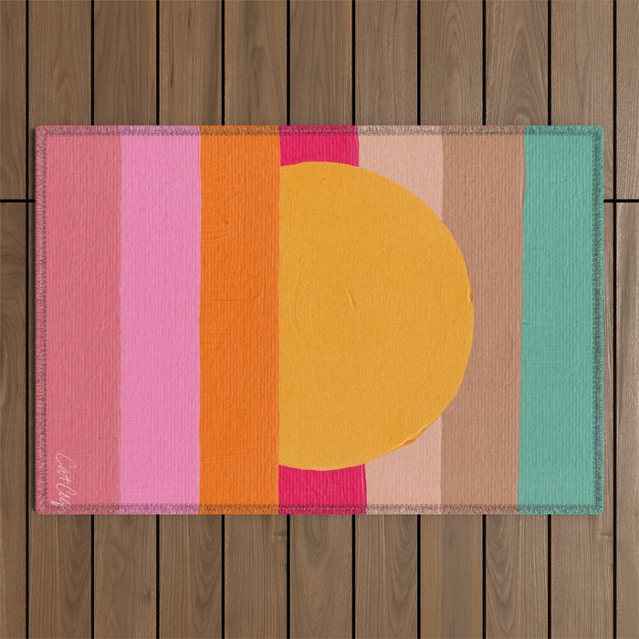 Sunset Waves â Magenta Outdoor Rug Gallery Image 1