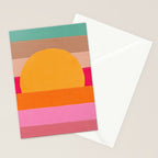 Sunset Waves â Magenta Stationery Card Gallery Image 2