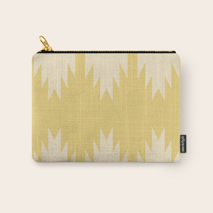 Geometric Southwestern Minimalism - Bright Golden Yellow Carry All Pouch Gallery Image 1