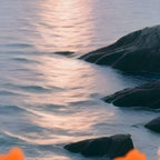 Rocky Beach Sunset, Nature Ocean Landscape Scenic Travel, Mountain Adventure Trek Beach Outdoors, Mindful Photography Coffee Mug Gallery Image 2