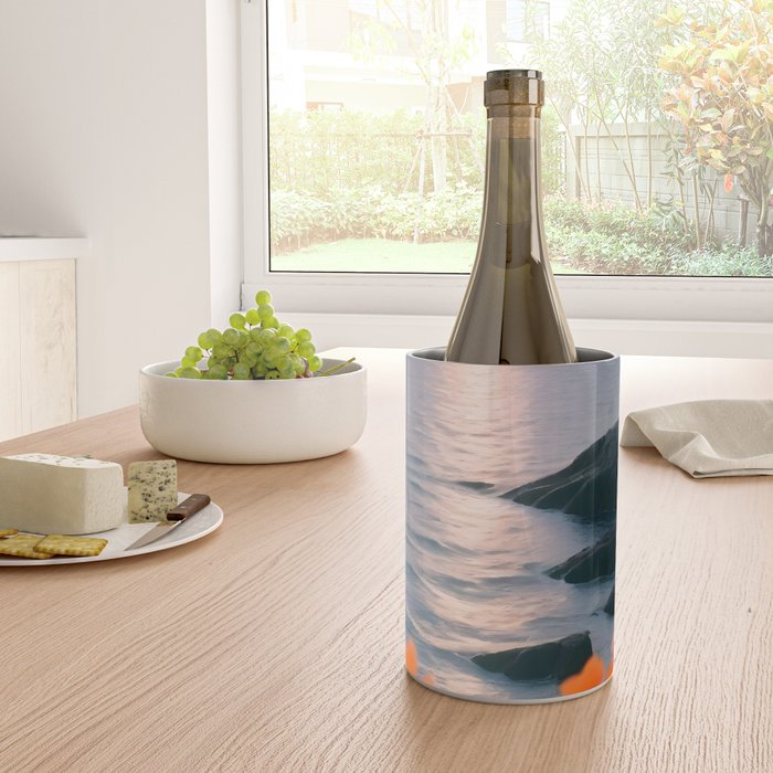 Rocky Beach Sunset, Nature Ocean Landscape Scenic Travel, Mountain Adventure Trek Beach Outdoors, Mindful Photography Wine Chiller Gallery Image 4
