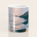 Rocky Beach Sunset, Nature Ocean Landscape Scenic Travel, Mountain Adventure Trek Beach Outdoors, Mindful Photography Coffee Mug Gallery Image 4