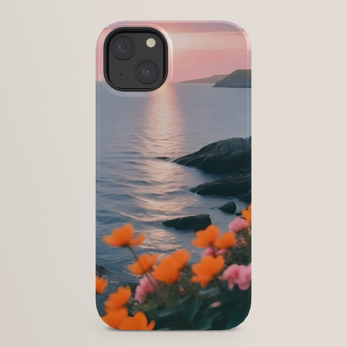 Rocky Beach Sunset, Nature Ocean Landscape Scenic Travel, Mountain Adventure Trek Beach Outdoors, Mindful Photography iPhone Case Gallery Image 22