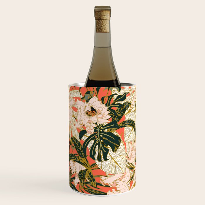 Flowering tropical coral bloom Wine Chiller Gallery Image 3