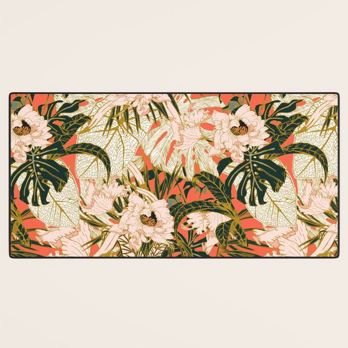 Flowering tropical coral bloom Desk Mat Gallery Image 3