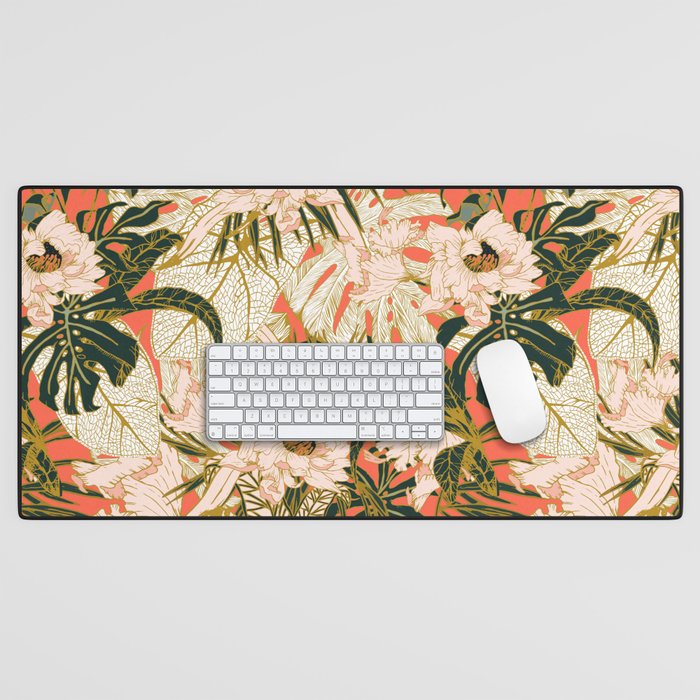 Flowering tropical coral bloom Desk Mat Gallery Image 1