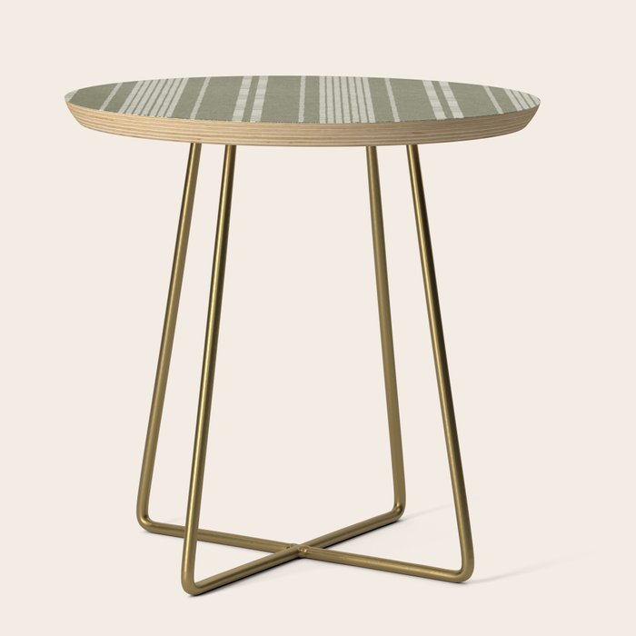 vertical dashed stitch - dark sage Side Table Gallery Image 1