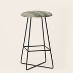 vertical dashed stitch - dark sage Stool Gallery Image 1