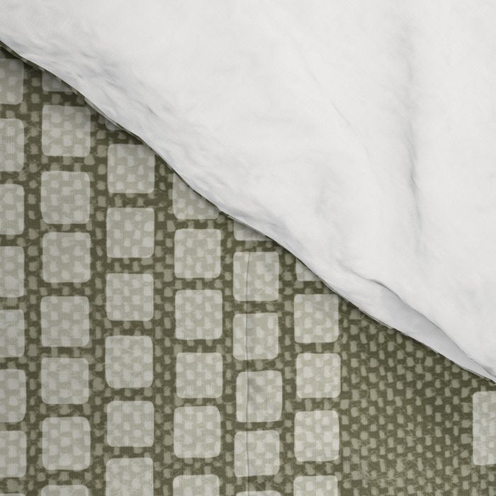 vertical dashed stitch - dark sage Comforter Gallery Image 4