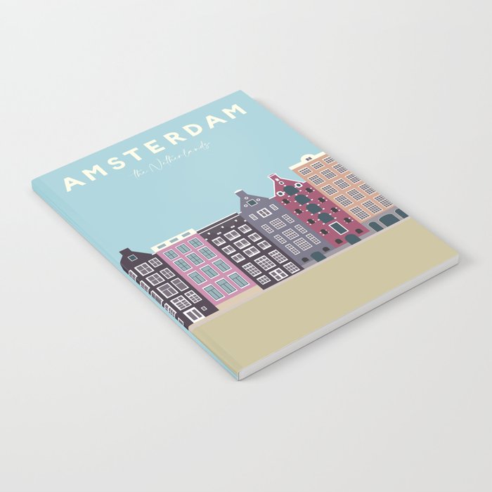 Amsterdam, the Netherlands Travel Poster Notebook Gallery Image 2