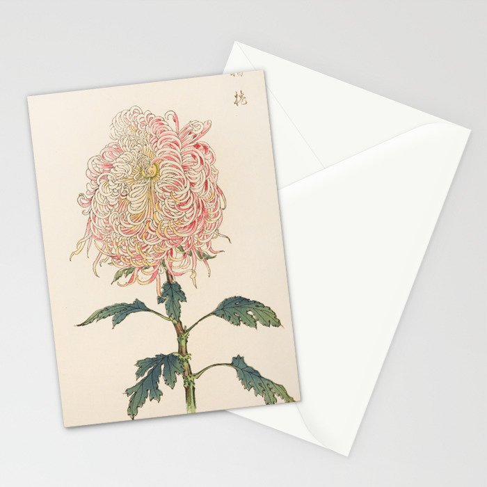Japanese Chrysanthemum Woodblock Print #5 Stationery Card Gallery Image 2