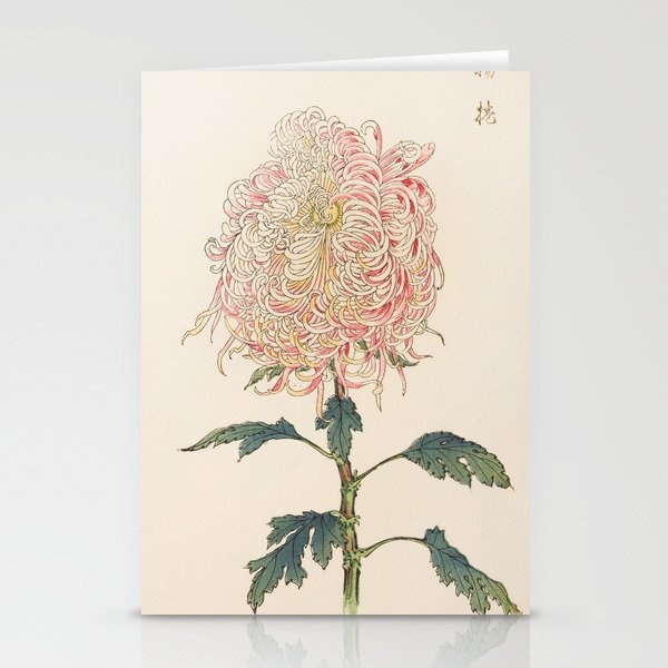 Japanese Chrysanthemum Woodblock Print #5 Stationery Card Gallery Image 1