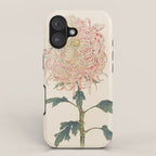 Japanese Chrysanthemum Woodblock Print #5 iPhone Case Gallery Image 1