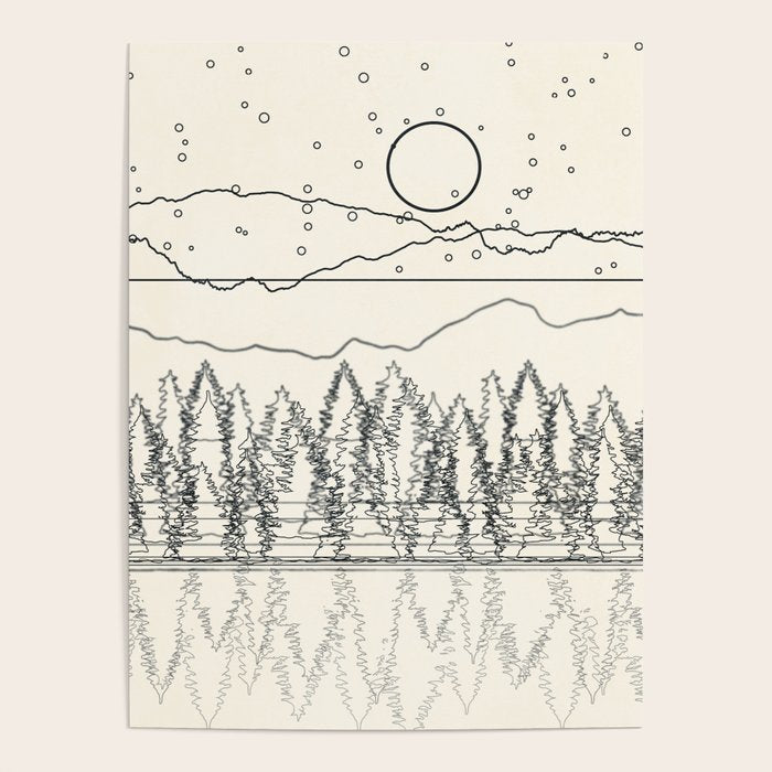 Minimal Line Mountain Beauty II Poster Gallery Image 4