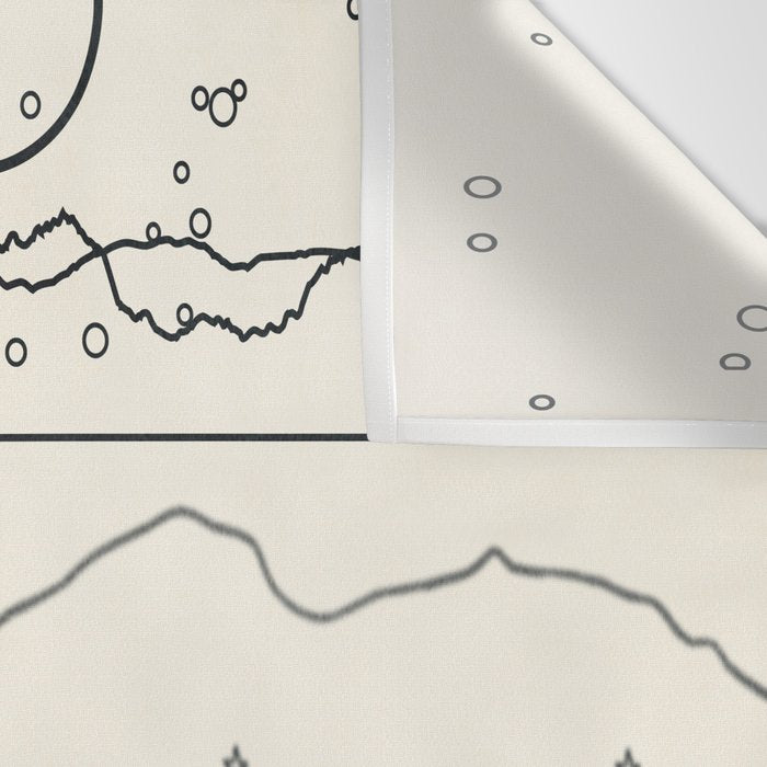 Minimal Line Mountain Beauty II Wall Tapestry Gallery Image 3