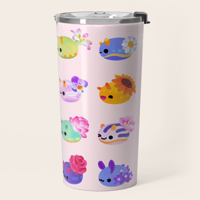 Flower sea slug - pastel Travel Mug Gallery Image 2