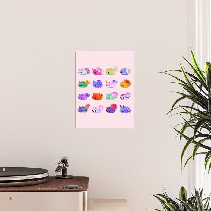Flower sea slug - pastel Poster Gallery Image 2