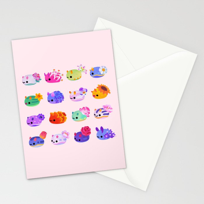 Flower sea slug - pastel Stationery Card Gallery Image 2