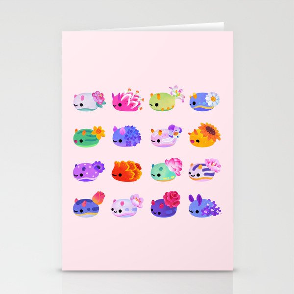 Flower sea slug - pastel Stationery Card Gallery Image 2