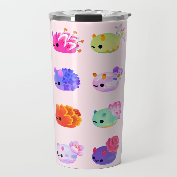 Flower sea slug - pastel Travel Mug Gallery Image 1